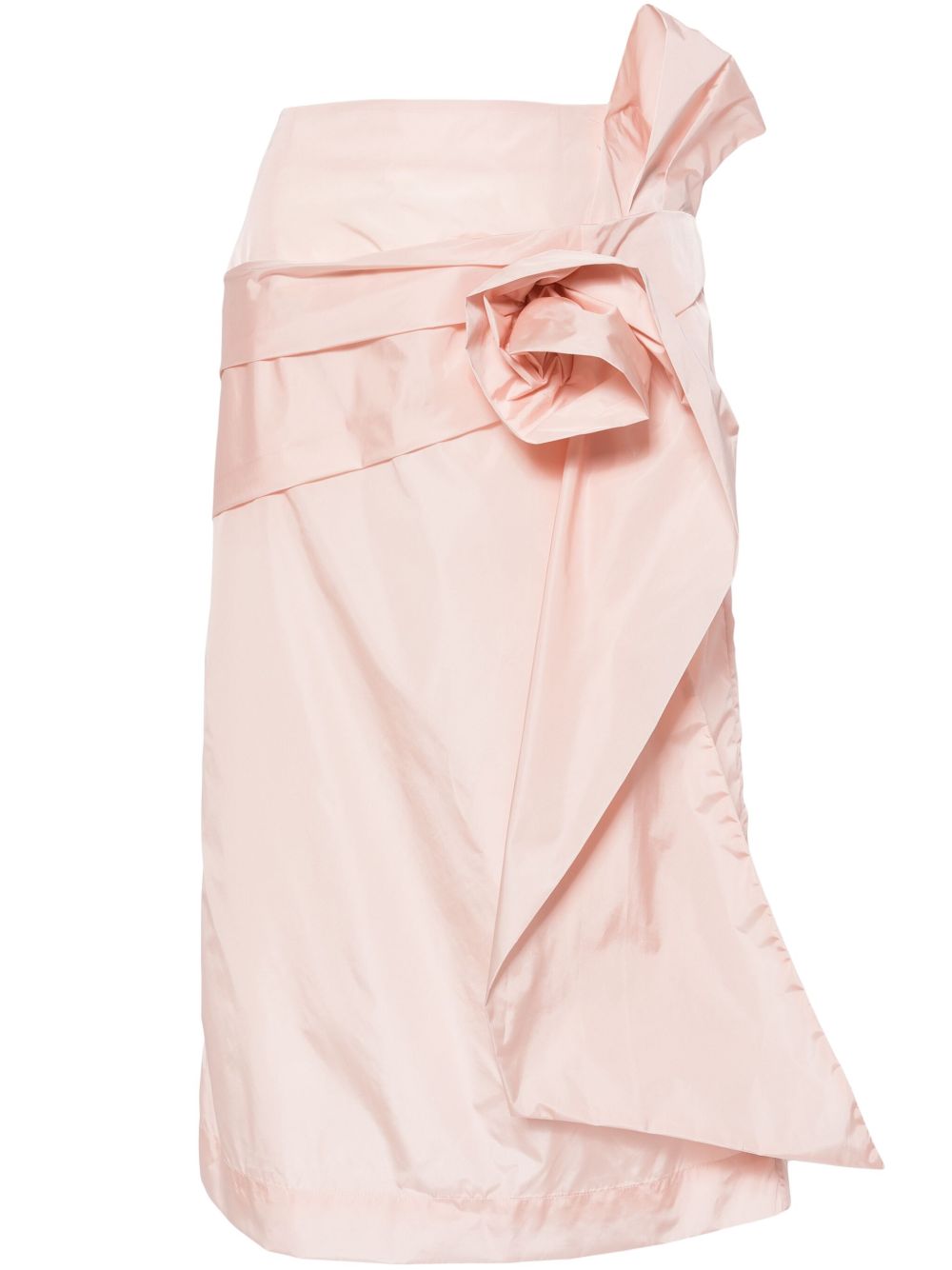 Simone Rocha 花卉贴花垂坠铅笔半身裙 - 粉色