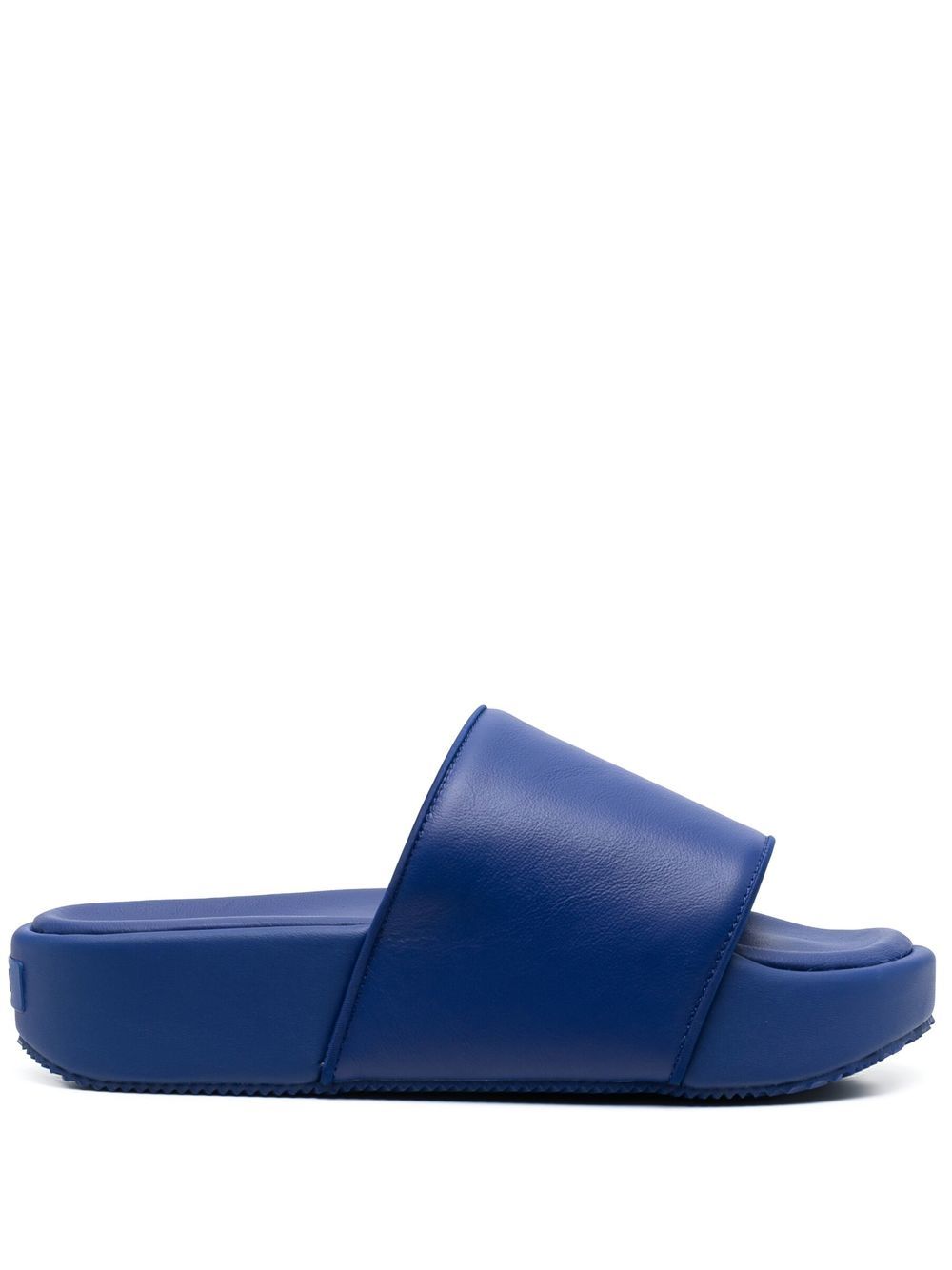 Y-3 标贴厚底拖鞋 - 蓝色