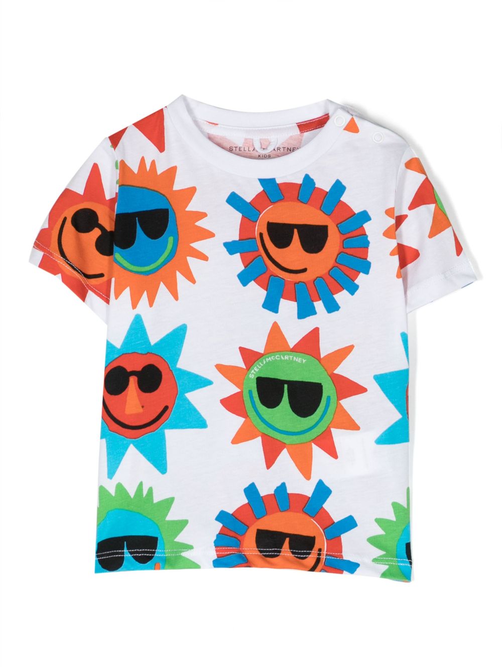 Stella McCartney Kids Sunshine 棉T恤 - 白色