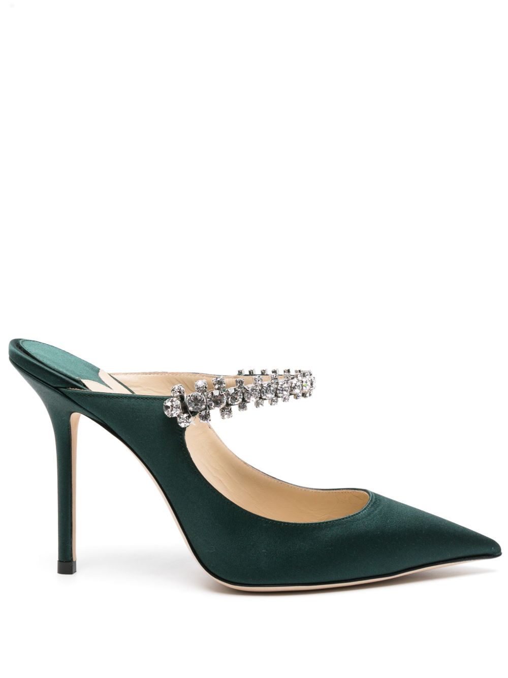 Jimmy Choo Bing 晶饰高跟穆勒鞋 - 绿色