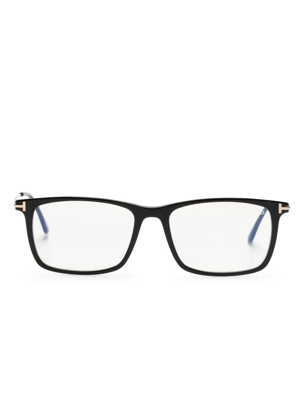 TOM FORD Eyewear 长方形镜框眼镜 - 褐色