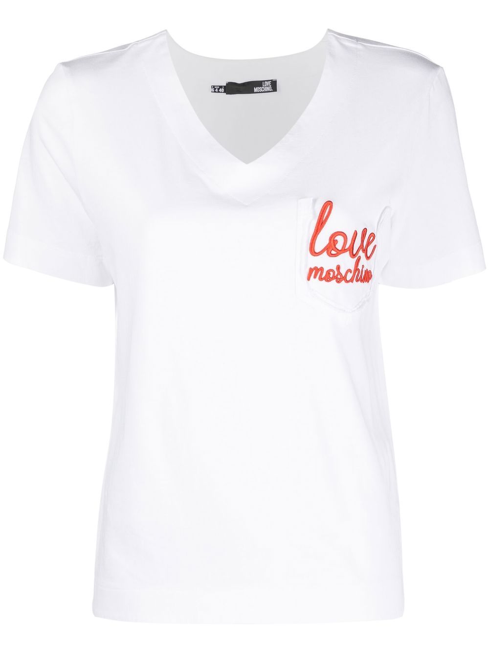 Love Moschino logo印花T恤 - 白色