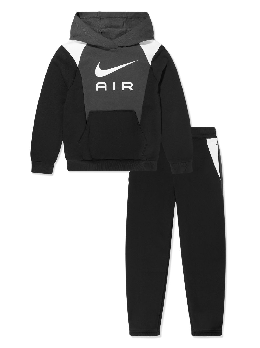 Nike Kids logo印花运动套装 - 黑色
