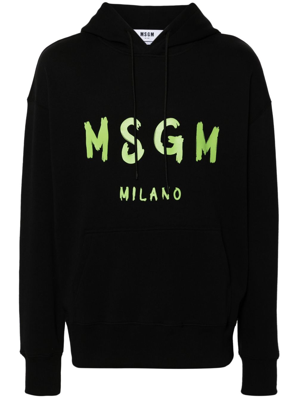 MSGM logo印花连帽衫 - 黑色