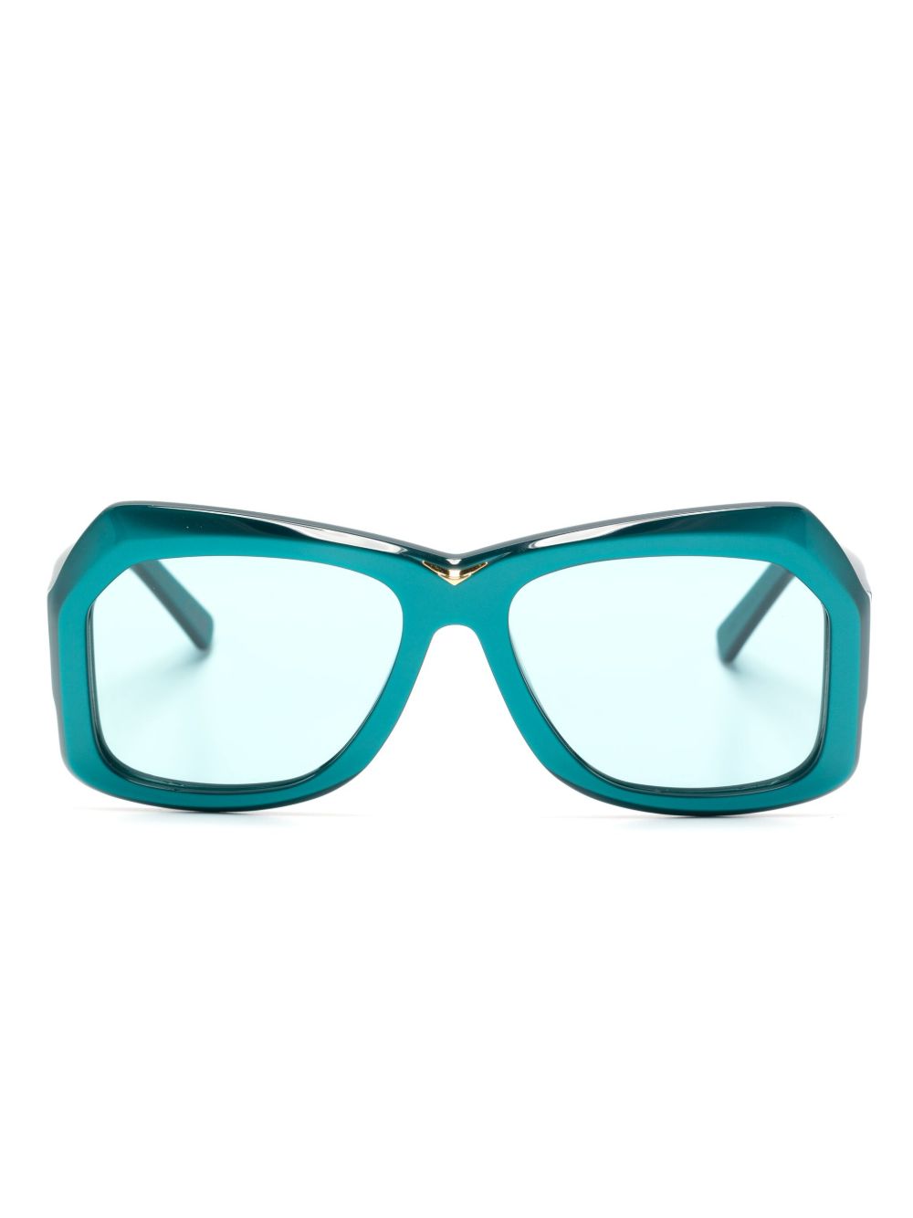 Marni Eyewear Tiznit logo印花太阳眼镜 - 蓝色