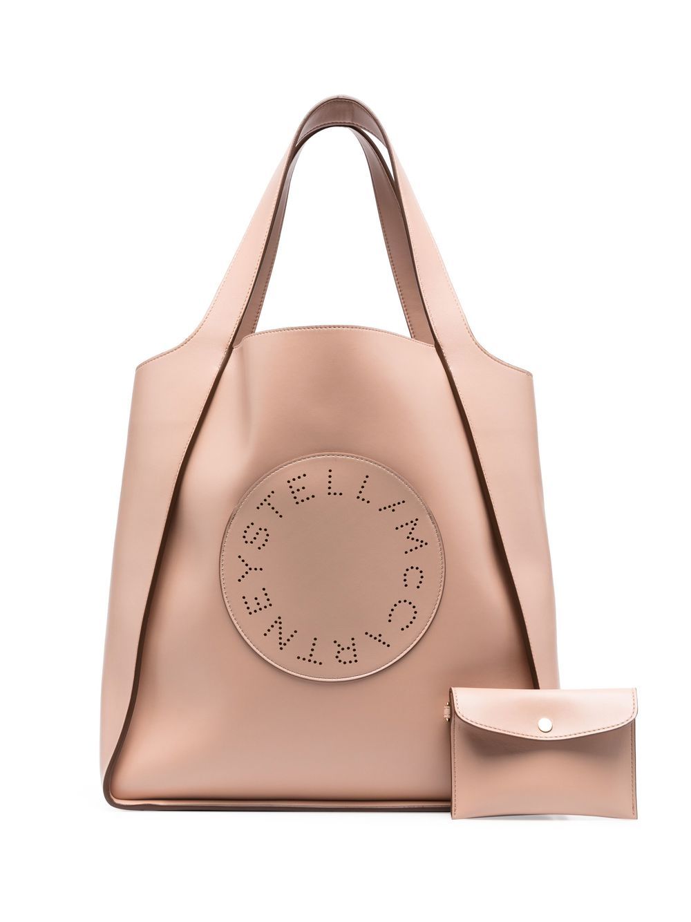 Stella McCartney 穿孔logo托特包 - 中性色