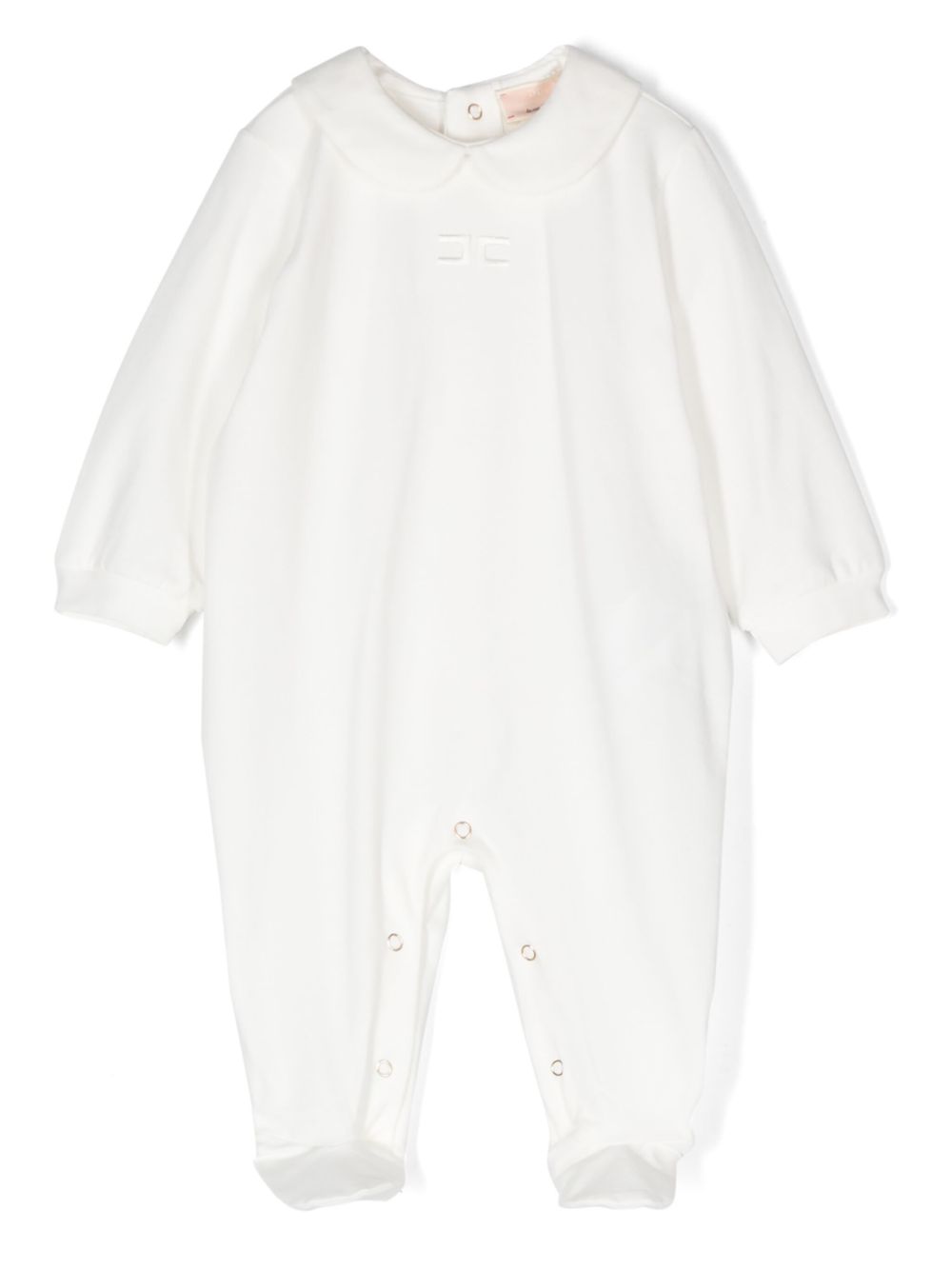 Elisabetta Franchi La Mia Bambina logo刺绣睡衣 - 白色