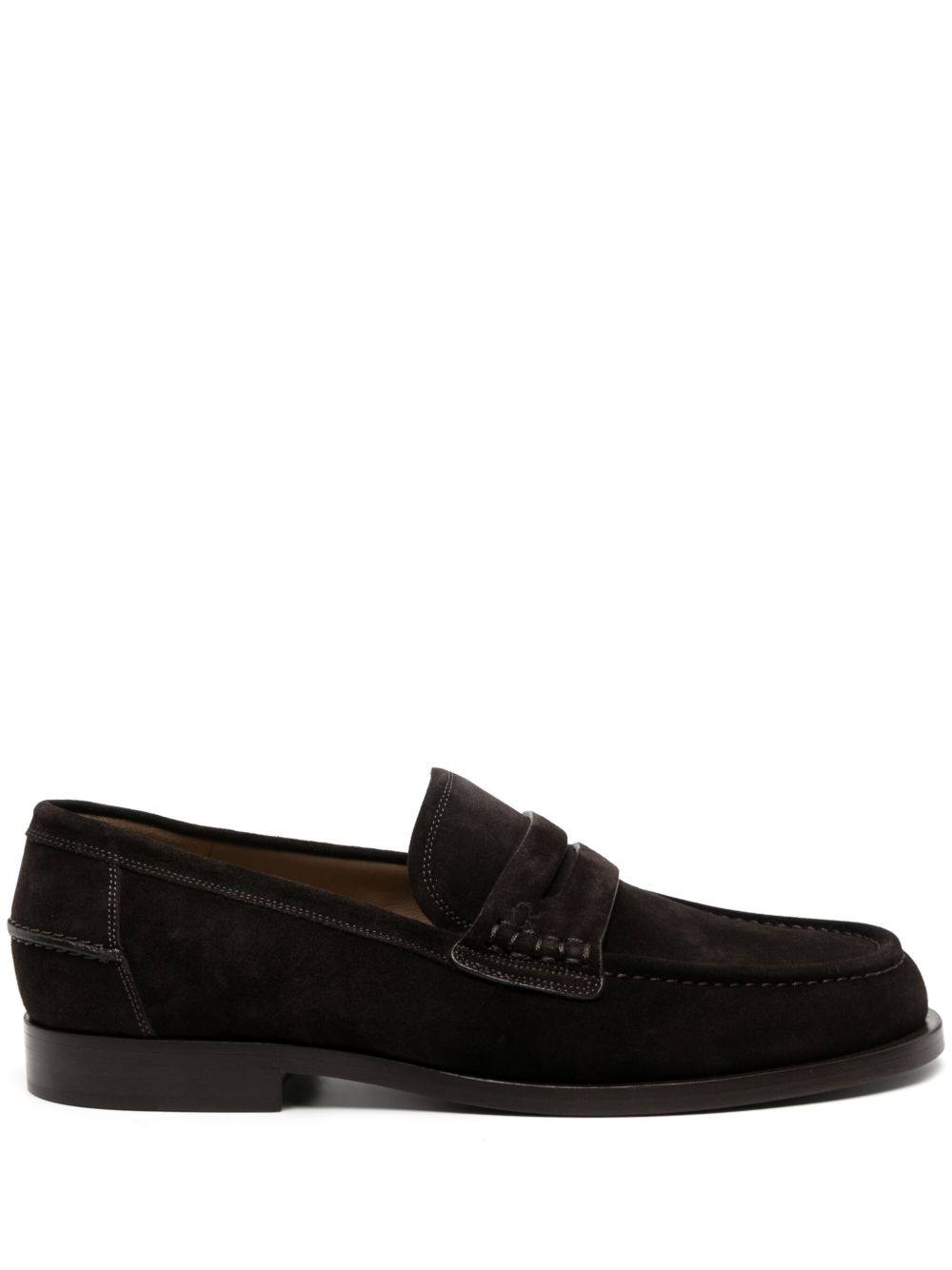 Gianvito Rossi Michael 绒面皮乐福鞋 - 褐色