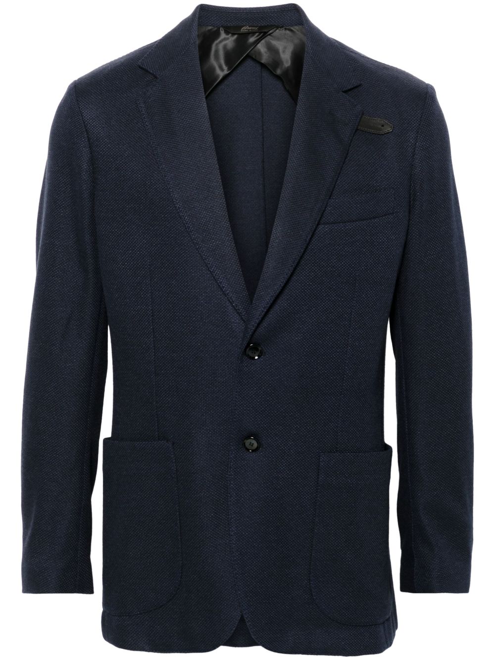 Brioni 针织西装夹克 - 蓝色