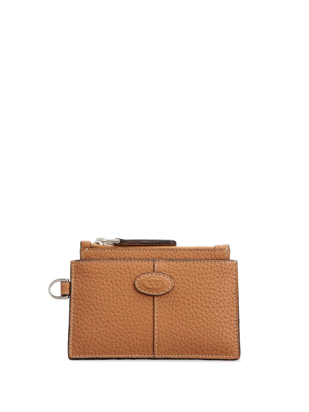 Tod's logo凹面压花皮质手拿包 - 褐色