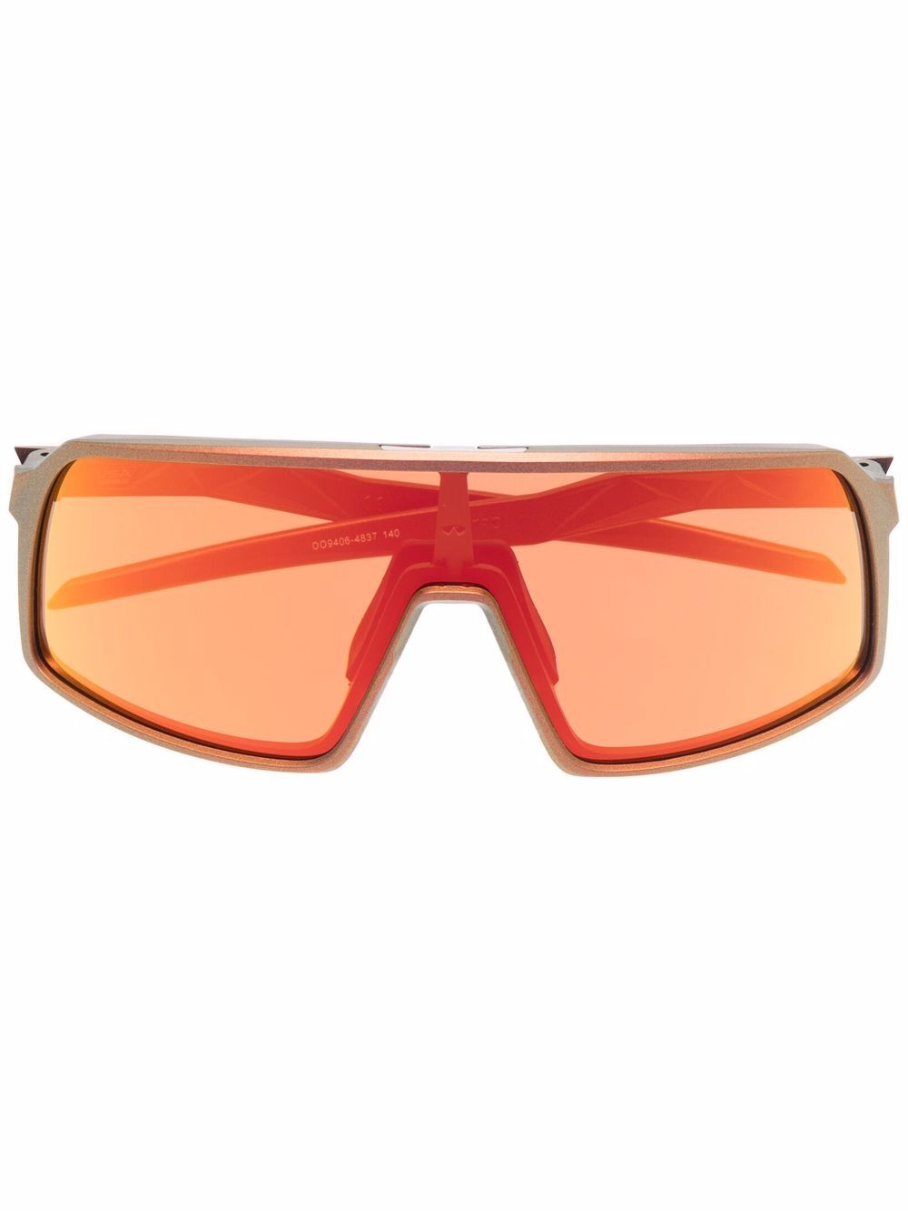 Oakley Sutro 盾形太阳眼镜 - 金色
