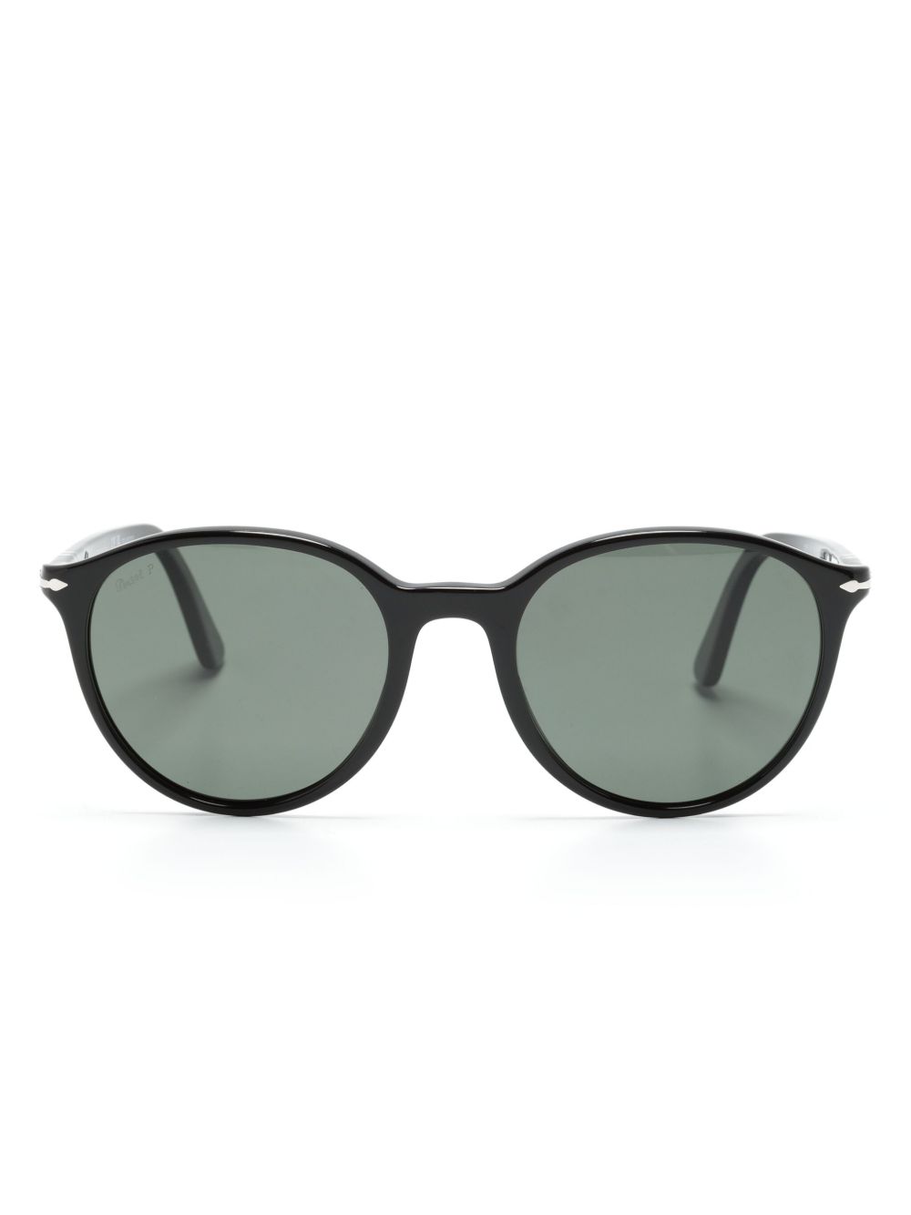 Persol 广角大圆框太阳眼镜 - 黑色