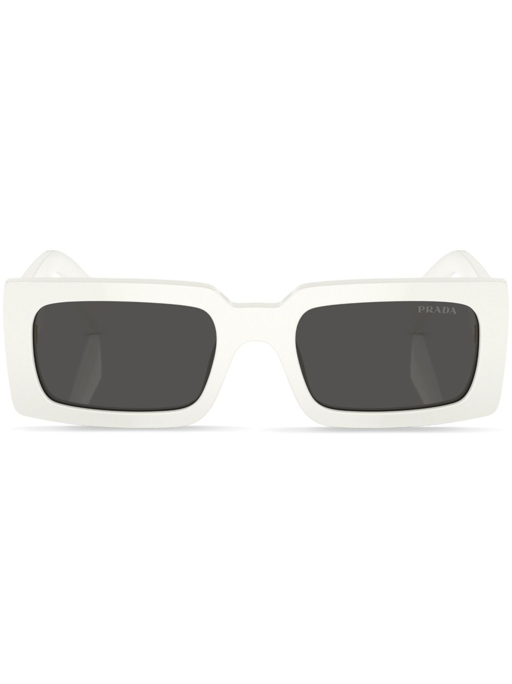 Prada Eyewear logo长方框太阳眼镜 - 白色