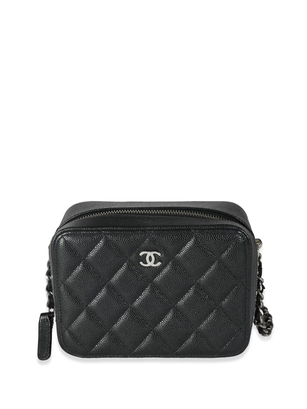 CHANEL Pre-Owned 菱纹绗缝相机包（2021年典藏款） - 黑色