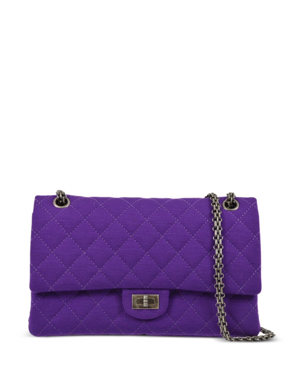 CHANEL Pre-Owned 2.55 Double Flap 单肩包（2008年典藏款） - 紫色