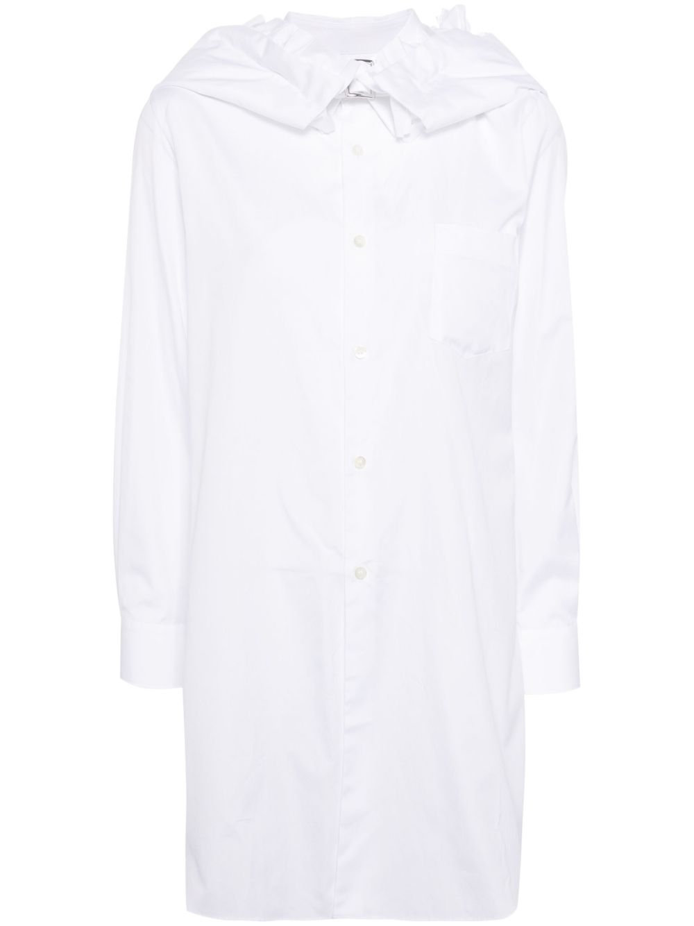 Comme Des Garçons 连帽棉衬衫 - 白色