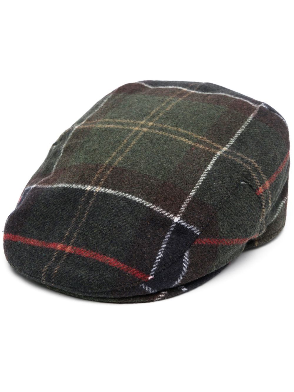 Barbour Gallingale 格纹鸭舌帽 - 绿色