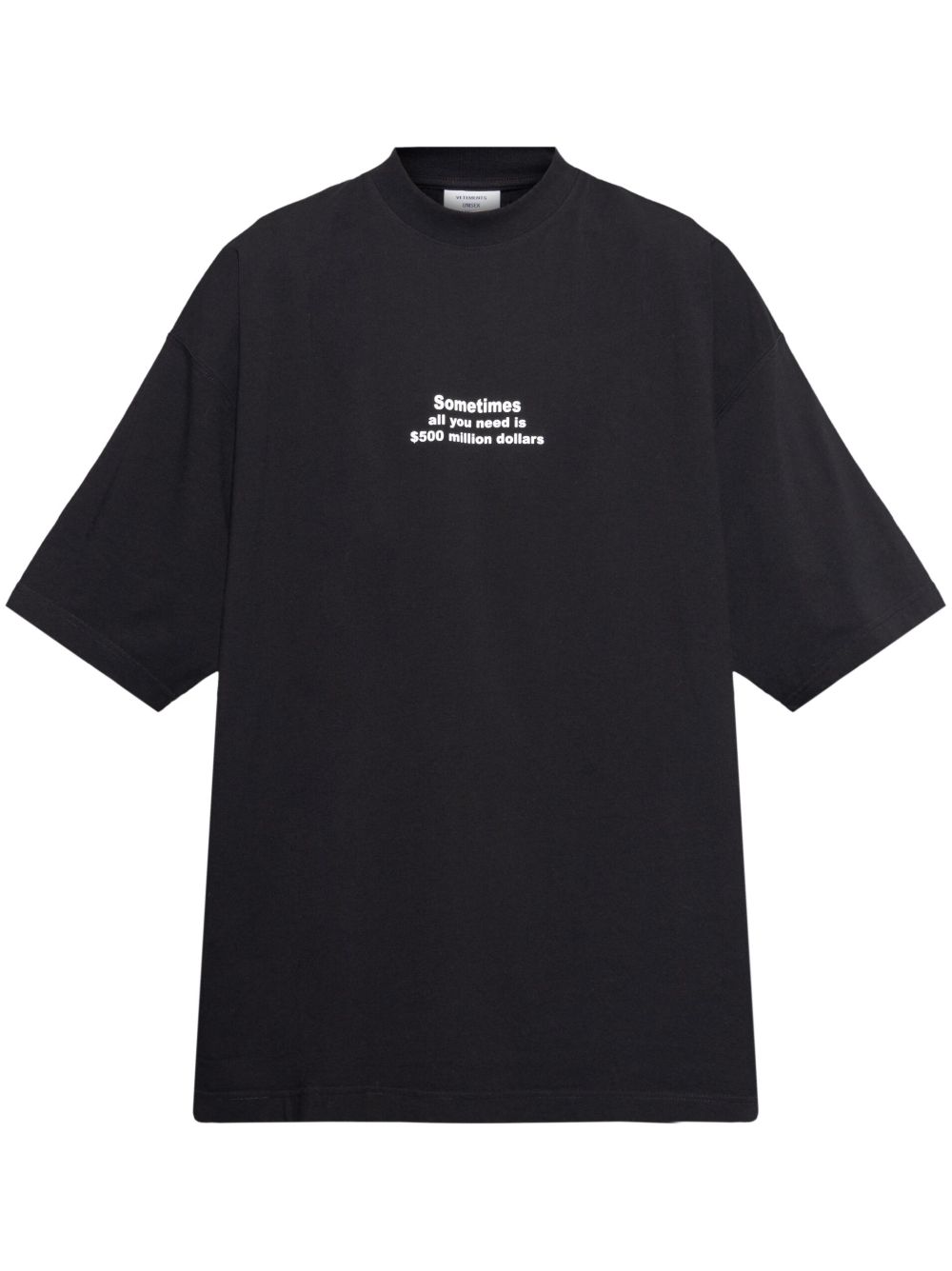 VETEMENTS 标语印花T恤 - 黑色