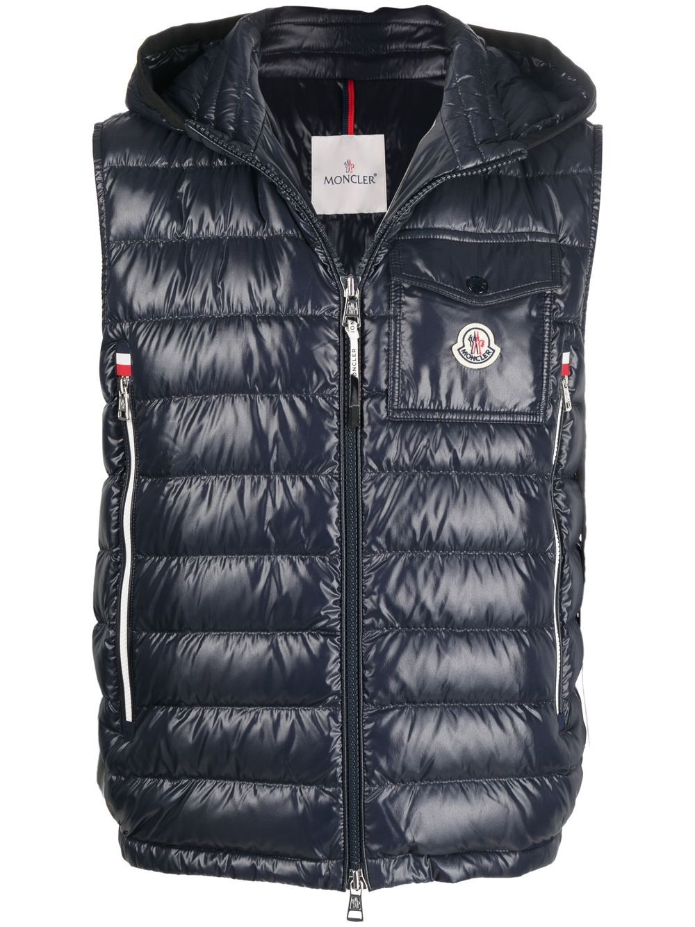 Moncler Ragot 标贴填充马甲 - 蓝色