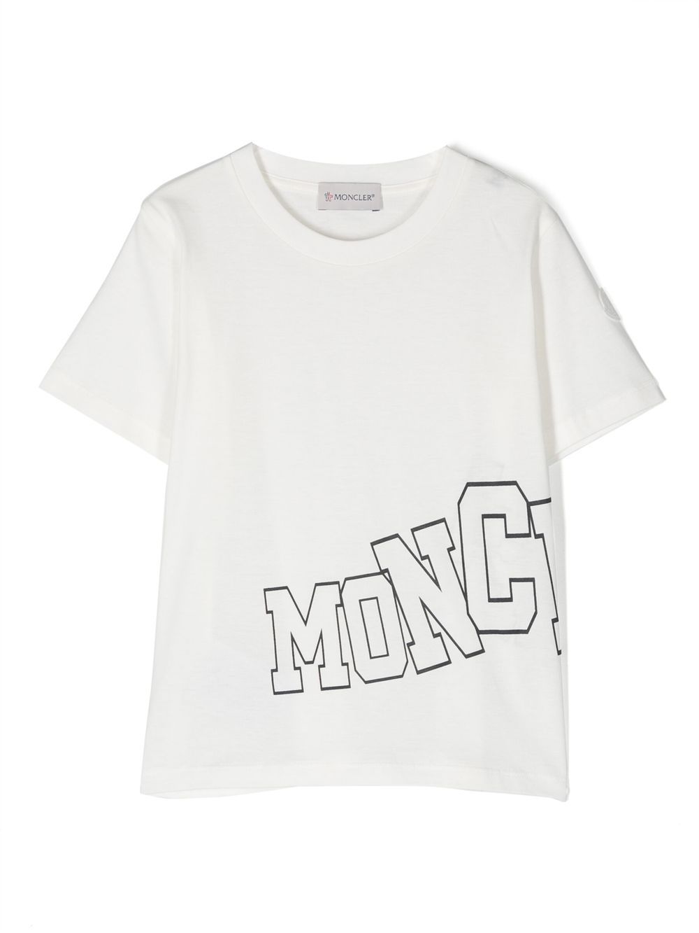 Moncler Enfant logo印花T恤 - 白色