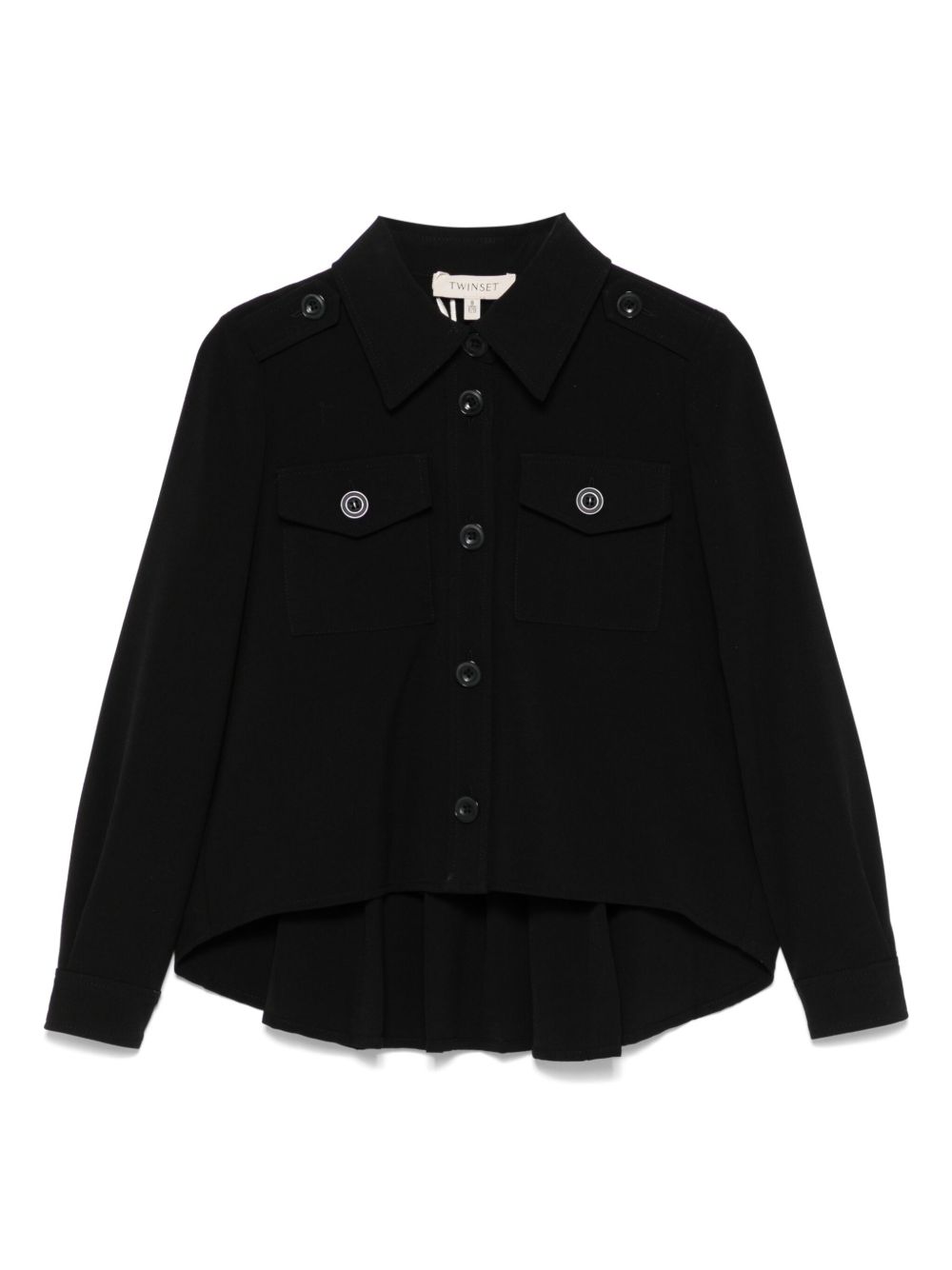 TWINSET Kids 法兰绒衬衫 - 黑色