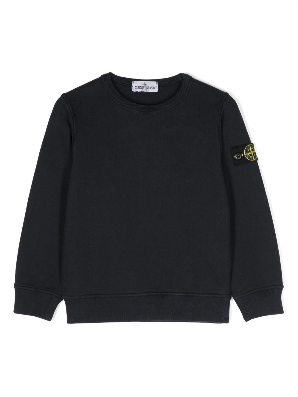 Stone Island Junior 罗盘徽章棉卫衣 - 蓝色