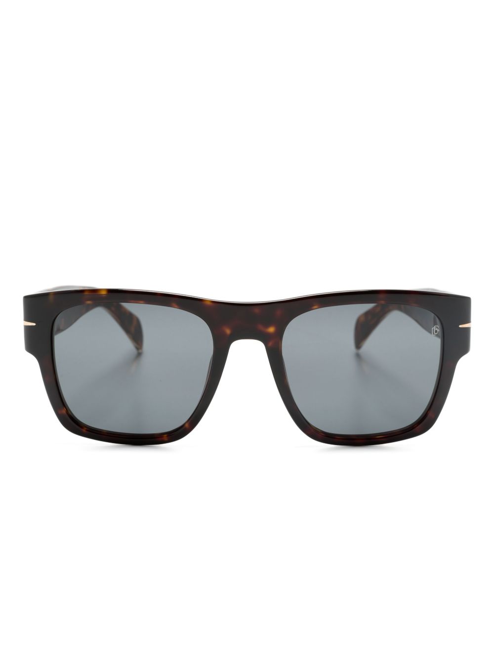 Eyewear by David Beckham 玳瑁纹方框太阳眼镜 - 褐色