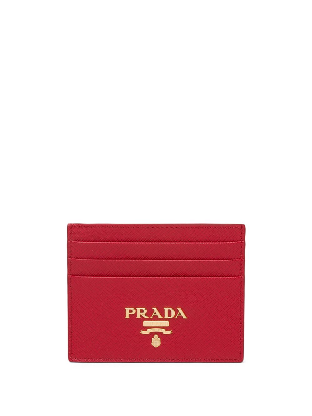 Prada logo轻薄卡夹 - 红色