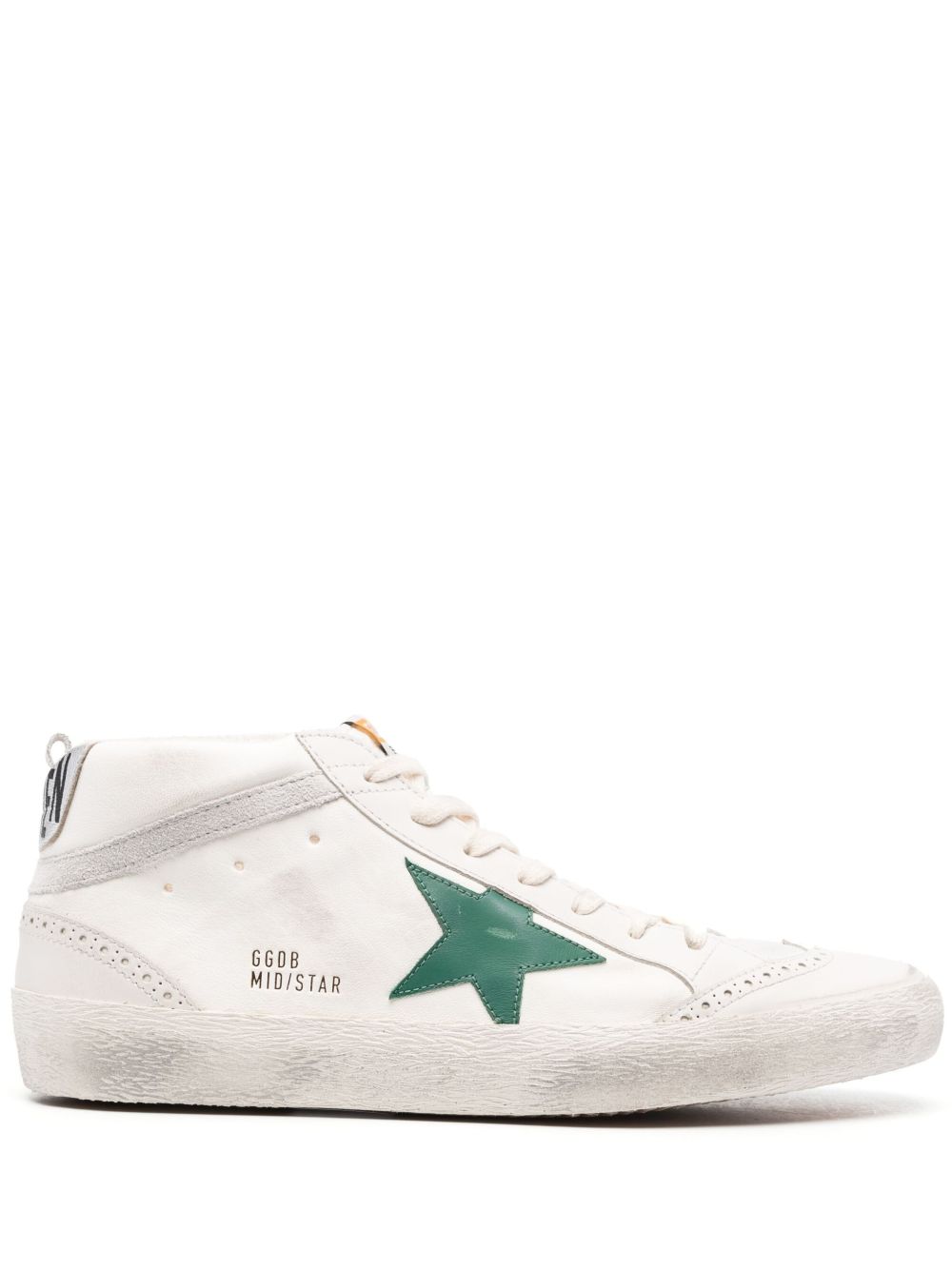 Golden Goose Mid Star 皮质运动鞋 - 白色
