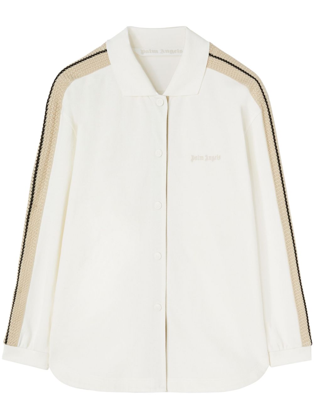 Palm Angels logo刺绣棉运动衬衫 - 中性色