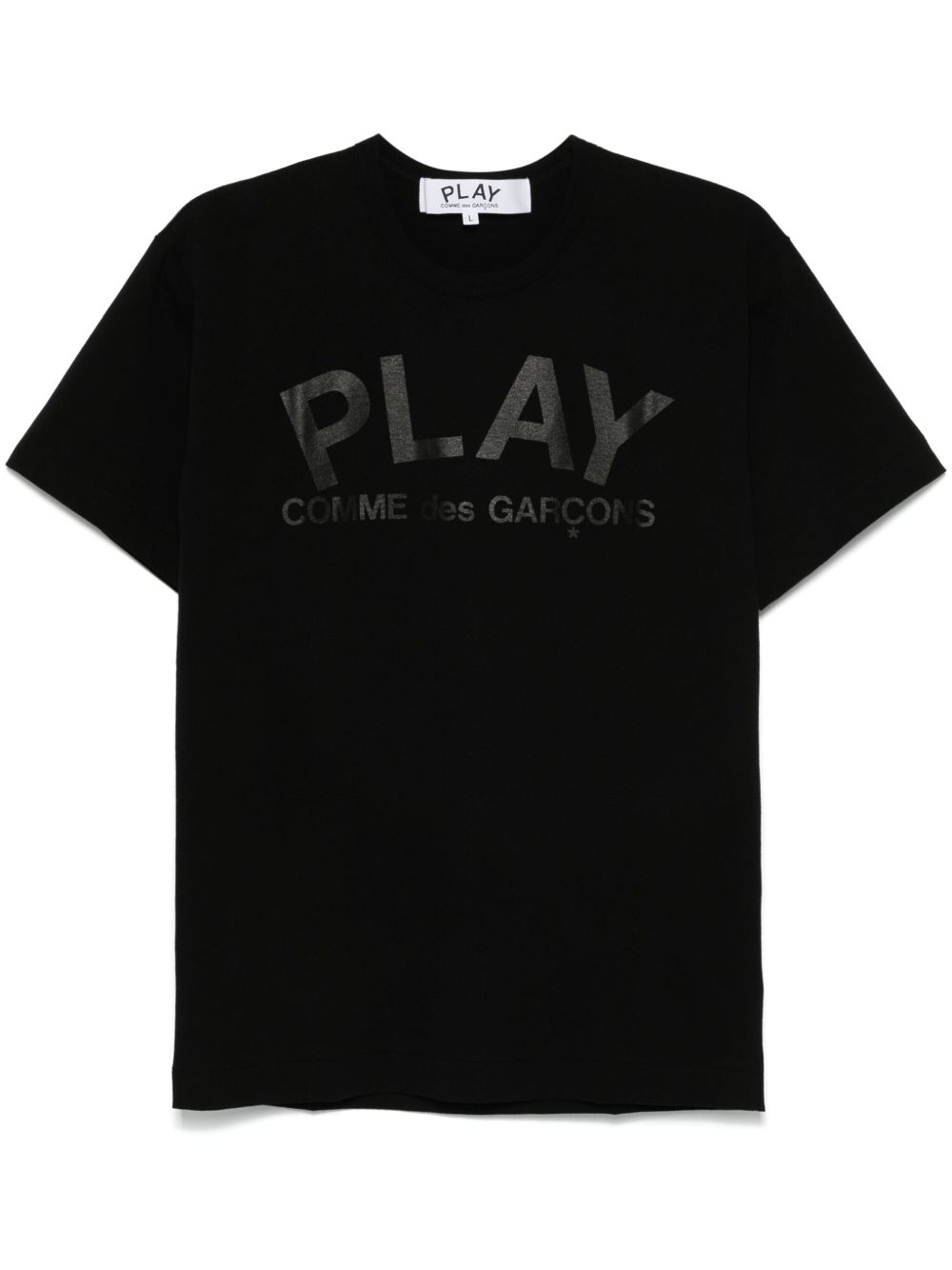 Comme Des Garçons Play logo印花T恤 - 黑色
