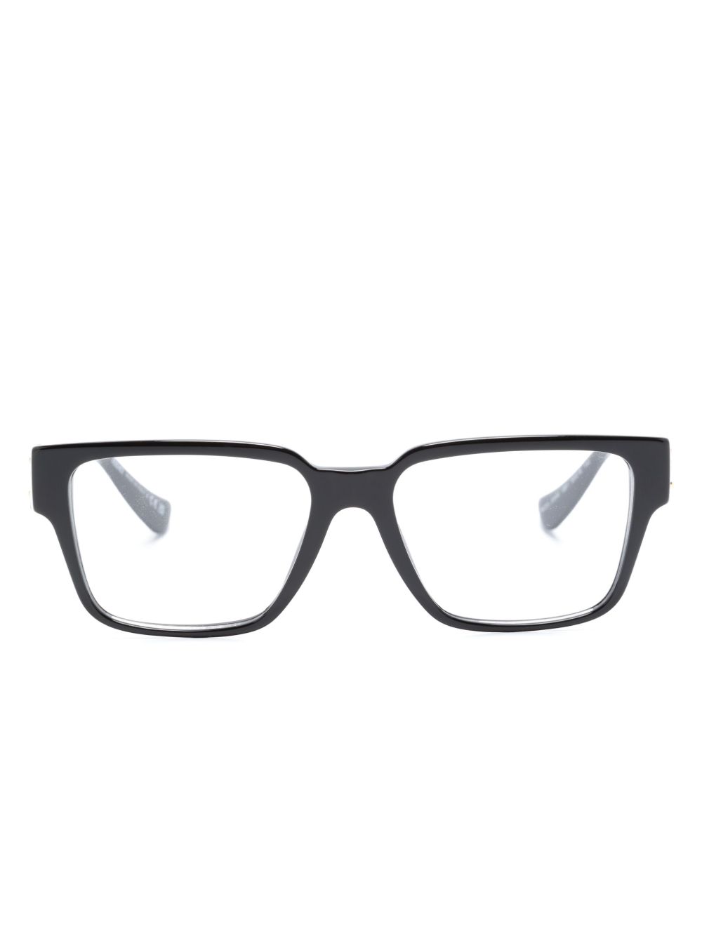 Versace Eyewear Medusa 图案方框眼镜 - 黑色