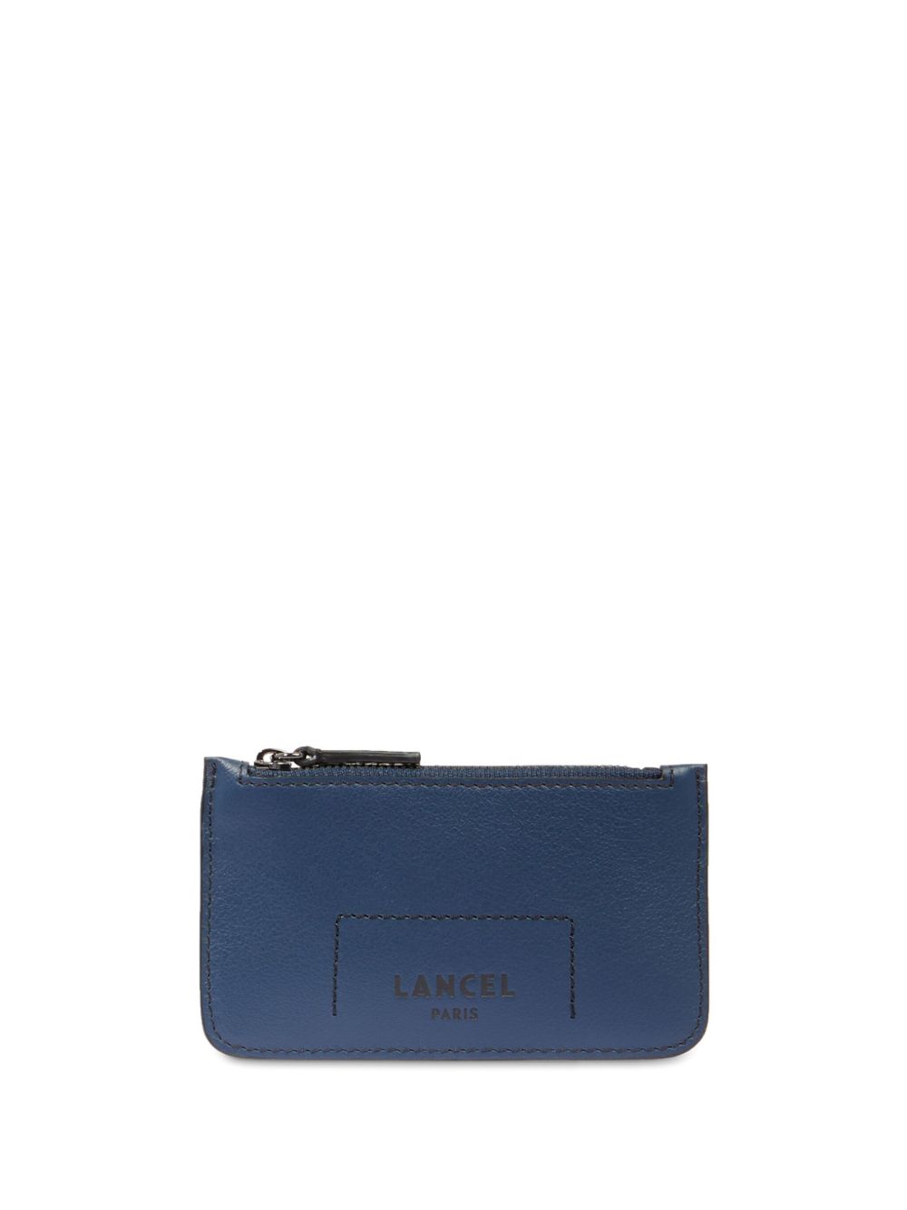 Lancel logo标记皮质卡夹 - 蓝色