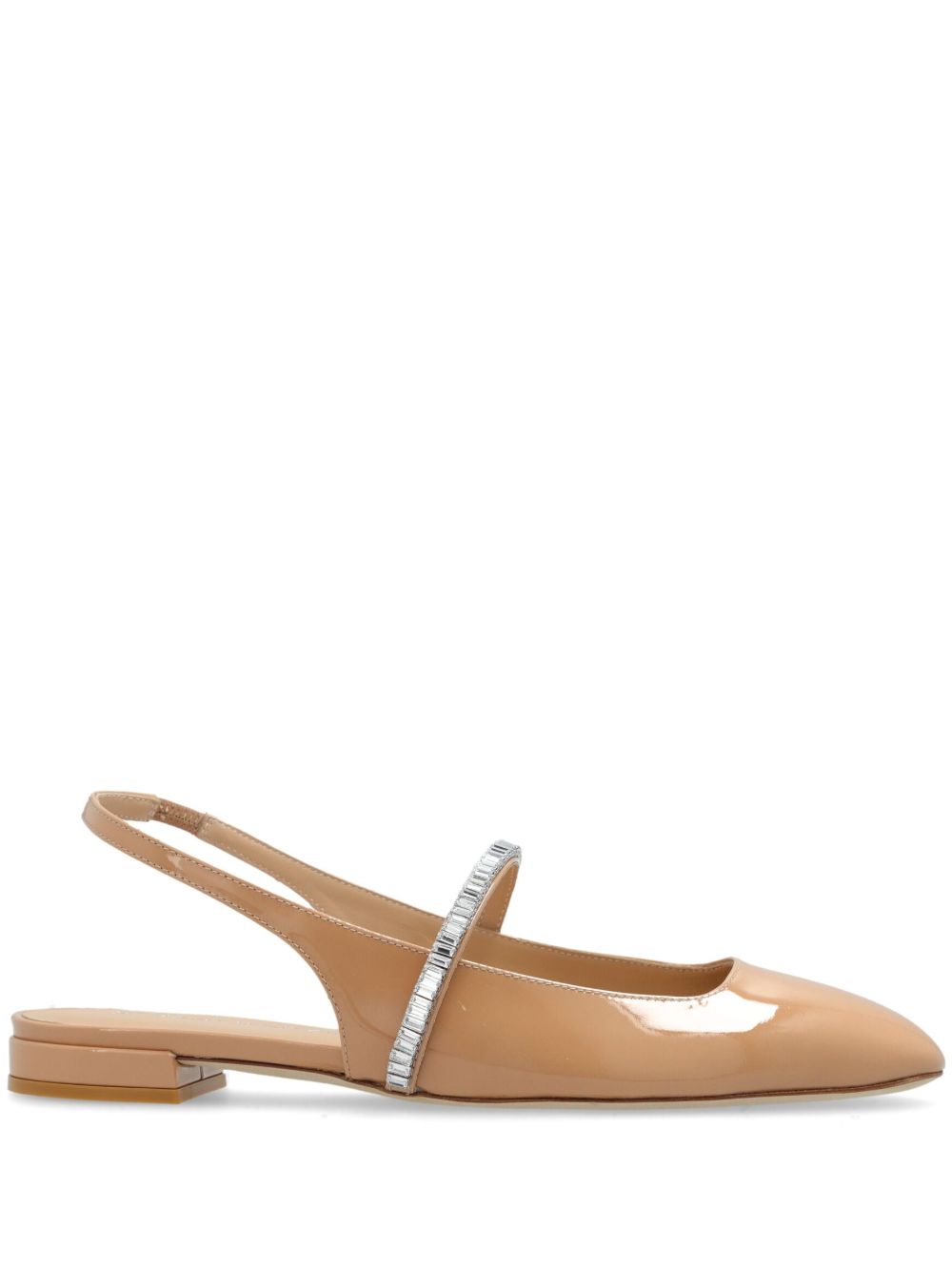 Stuart Weitzman Stefanie 漆皮芭蕾平底鞋 - 中性色