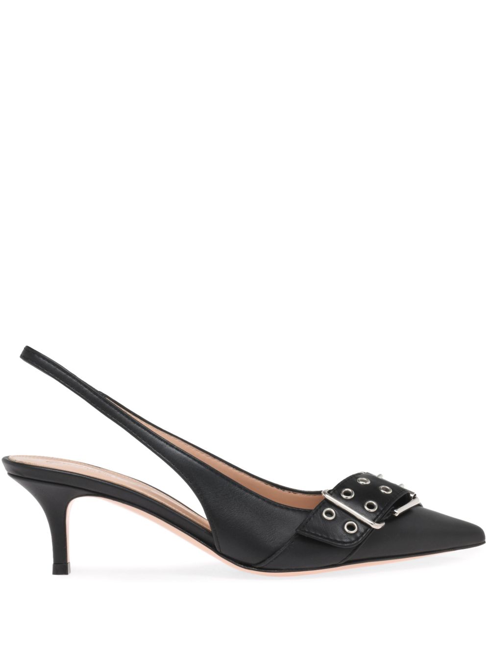 Gianvito Rossi Leith 低跟鞋（5.5厘米） - 黑色