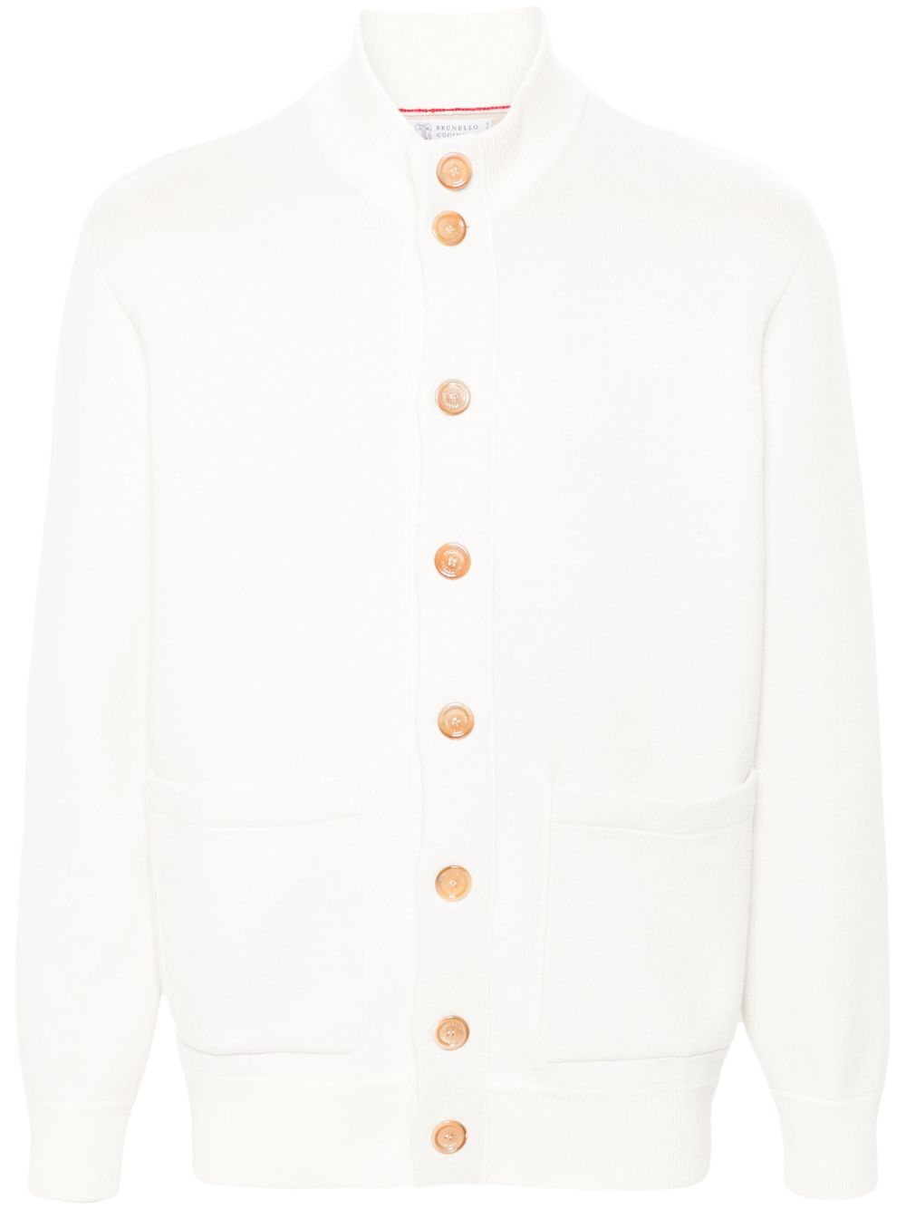 Brunello Cucinelli 罗纹针织开衫 - 白色