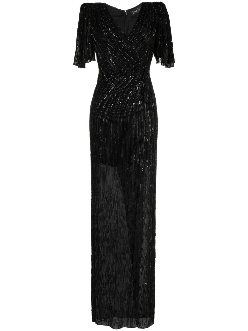 Jenny Packham Ava 缀饰礼服 - 黑色