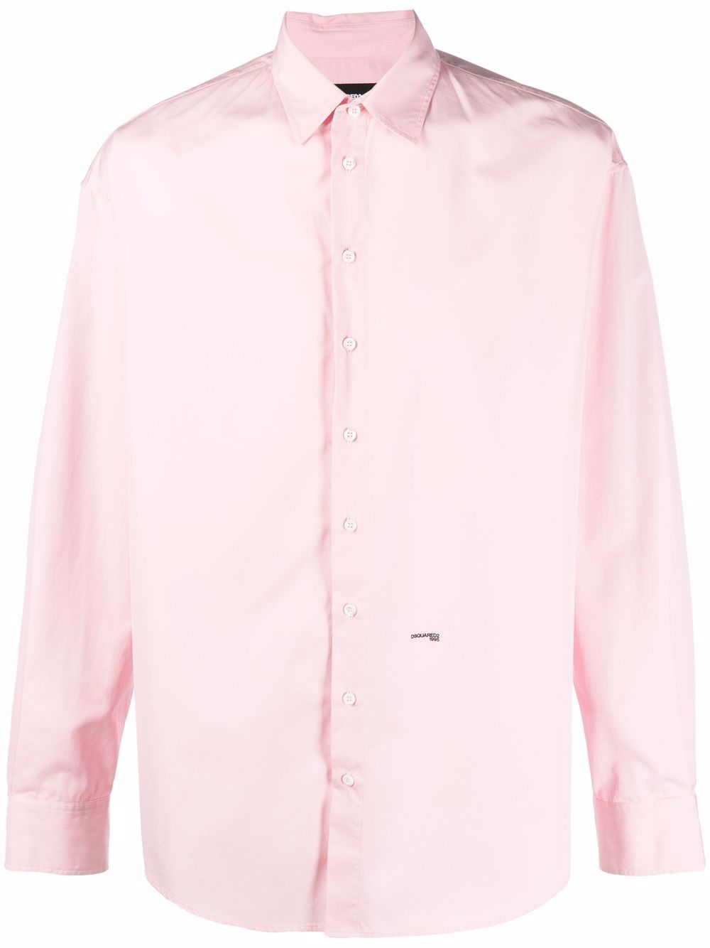 DSQUARED2 logo印花长袖衬衫 - 粉色