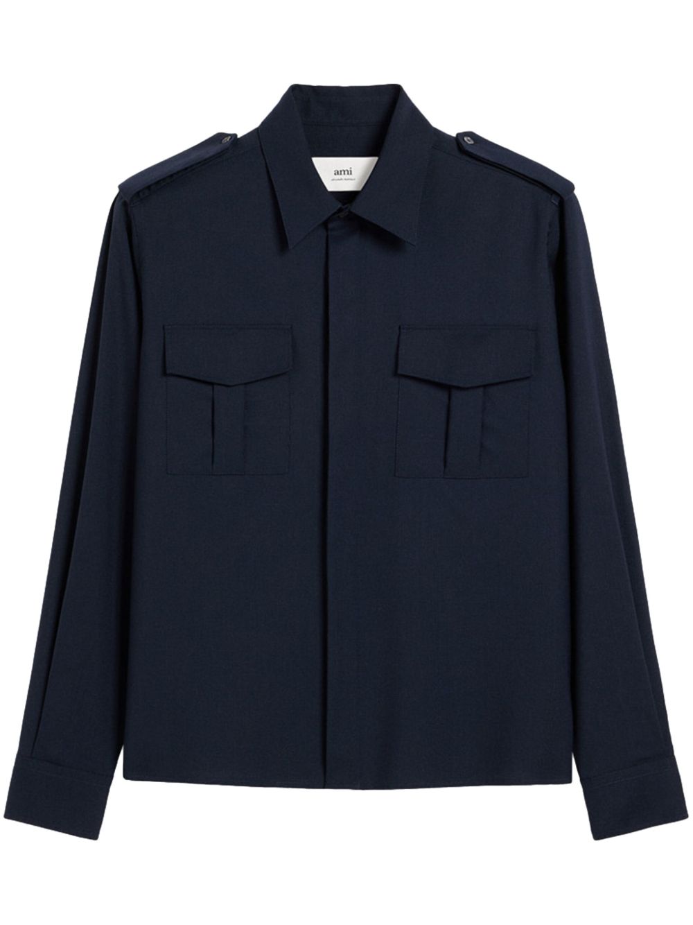AMI Paris Military 衬衫 - 蓝色