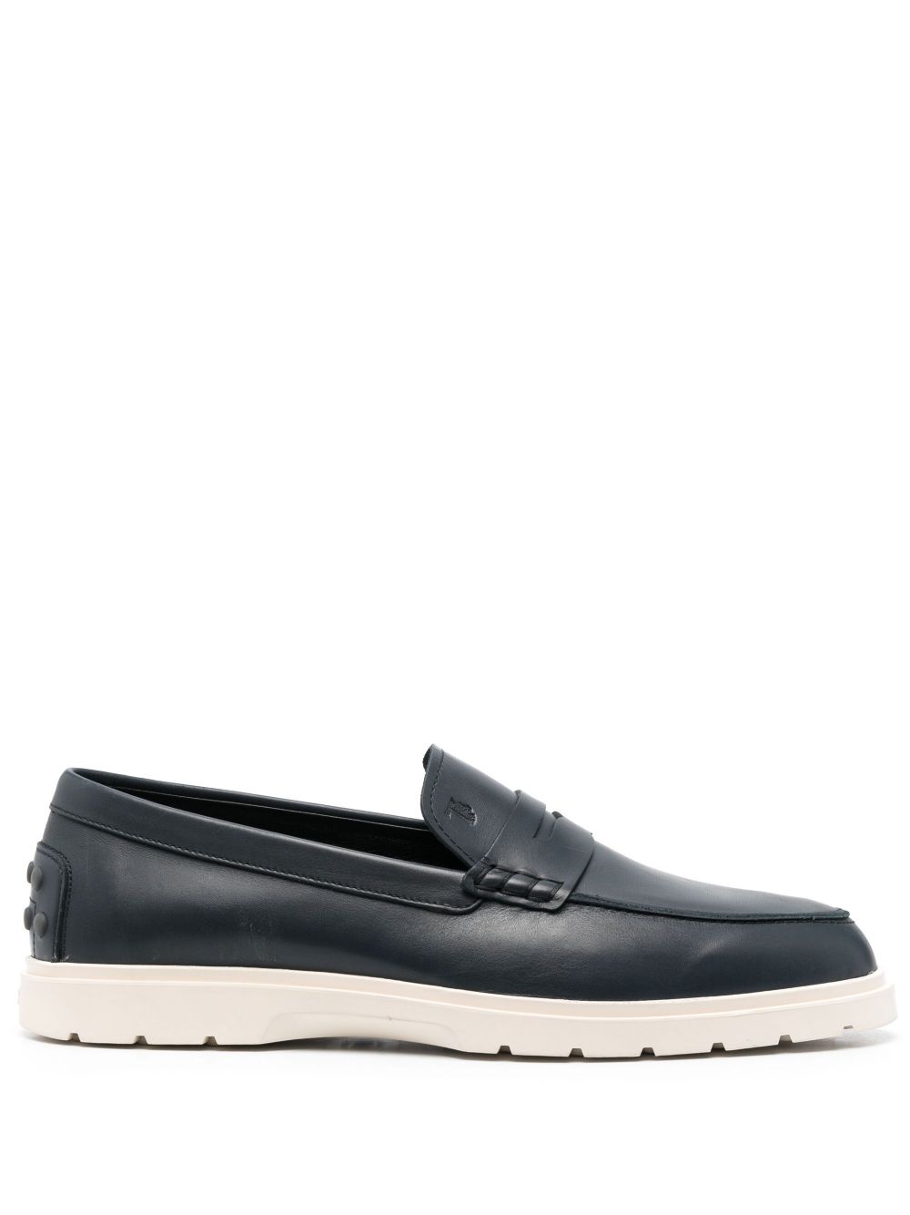 Tod's Slipper 经典logo皮质乐福鞋 - 蓝色
