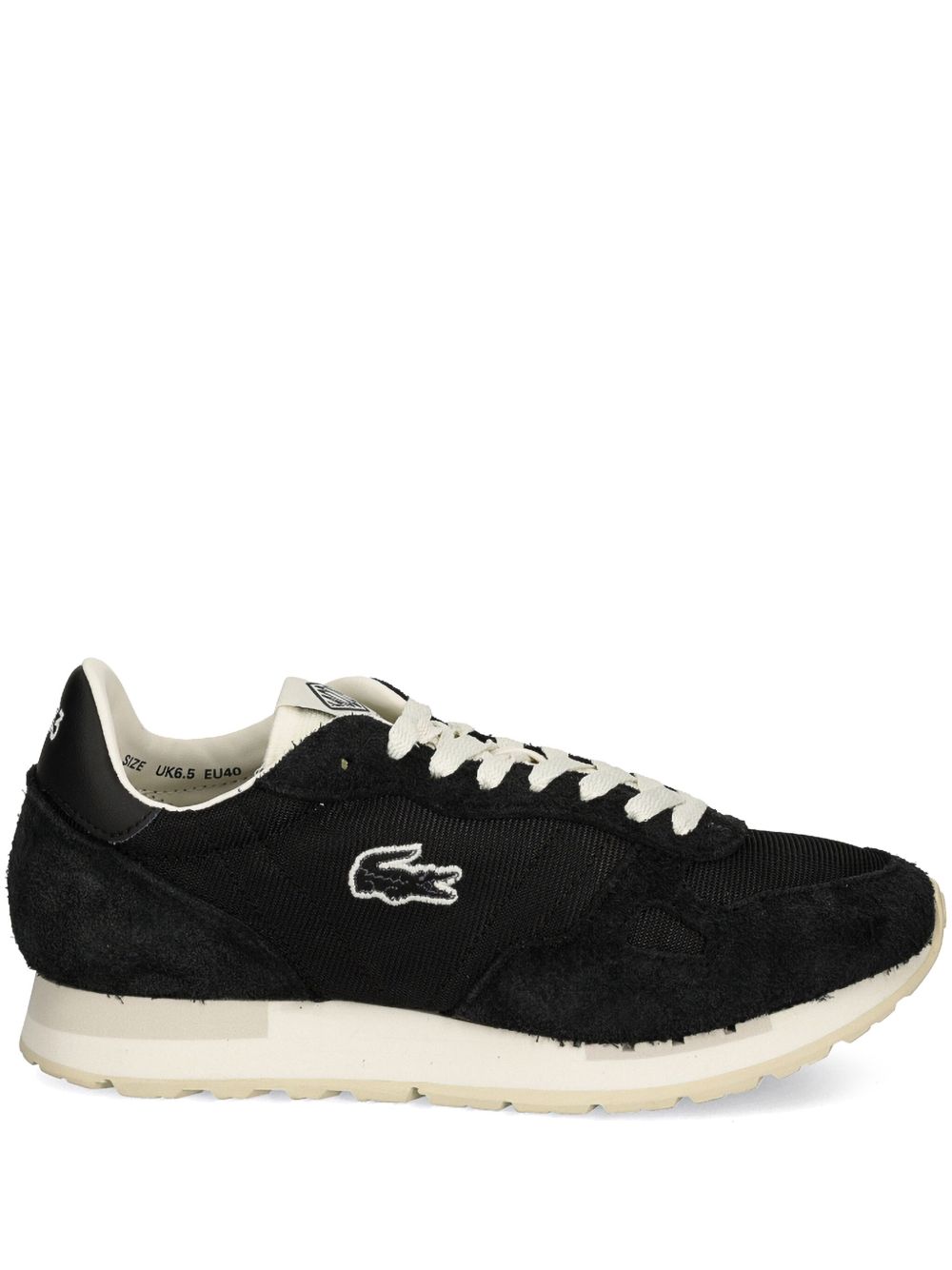Lacoste logo 贴花低帮运动鞋 - 黑色