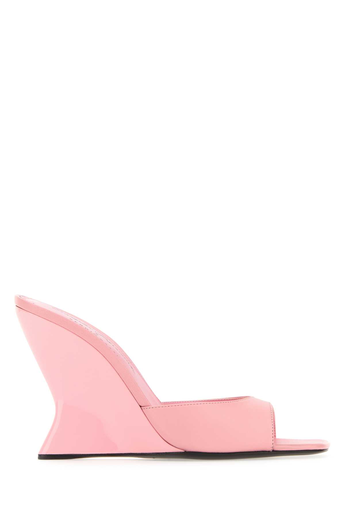 Sergio Rossi Pink Nappa Leather Evangelie Mules