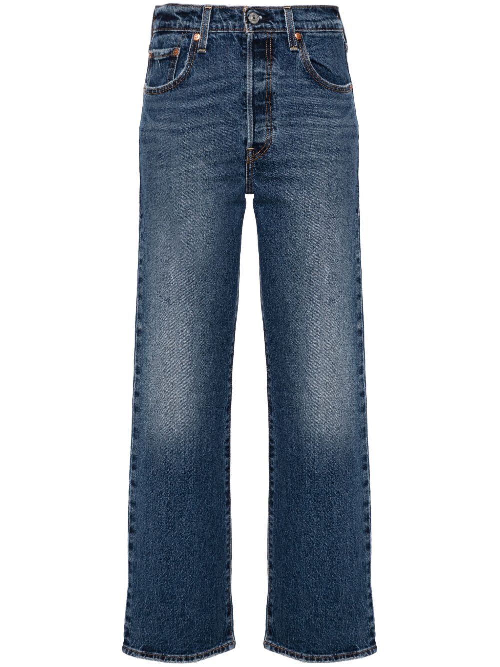 Levi's Ribcage 直筒牛仔裤 - 蓝色