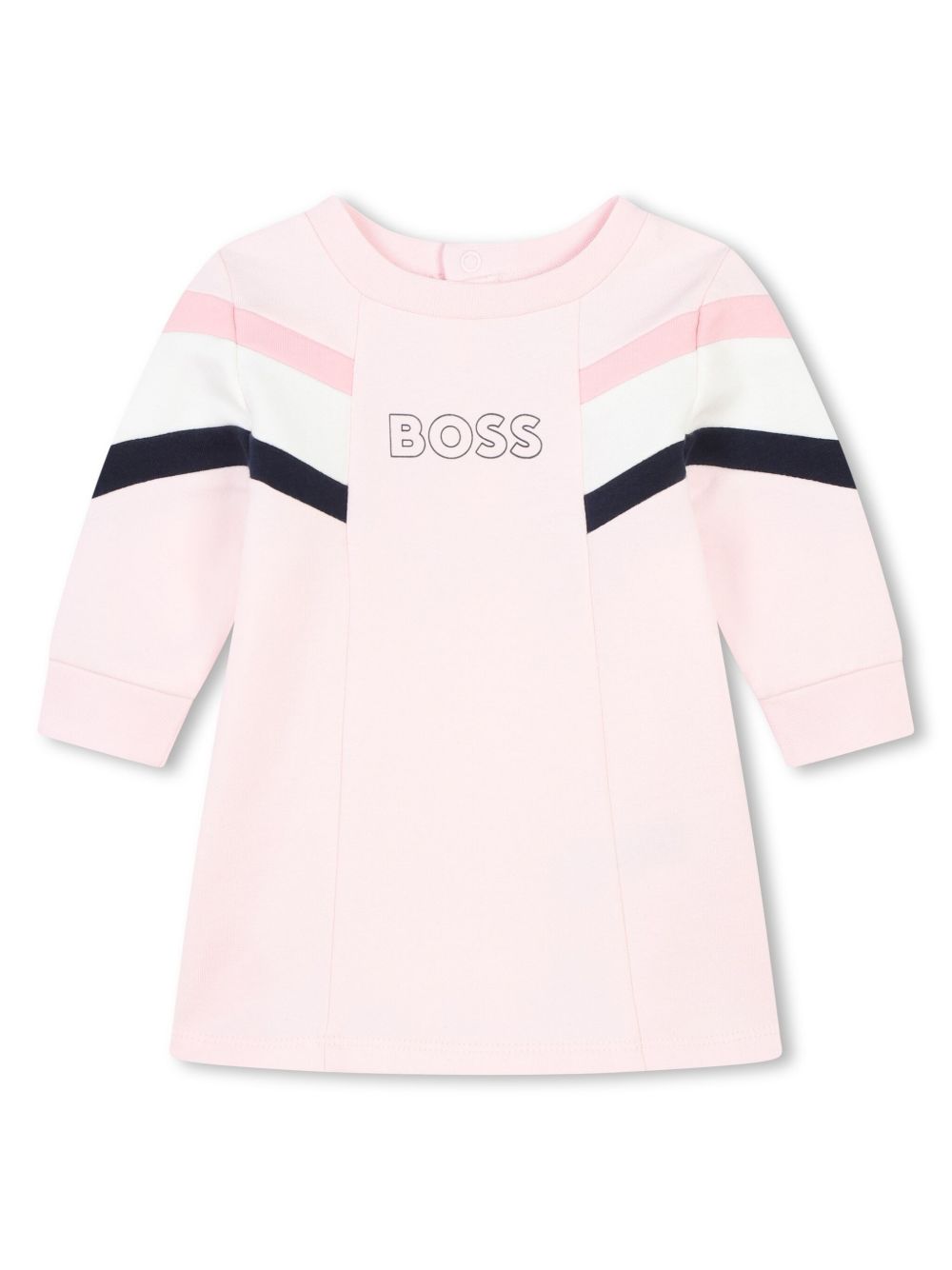 BOSS Kidswear logo印花长袖连衣裙 - 粉色