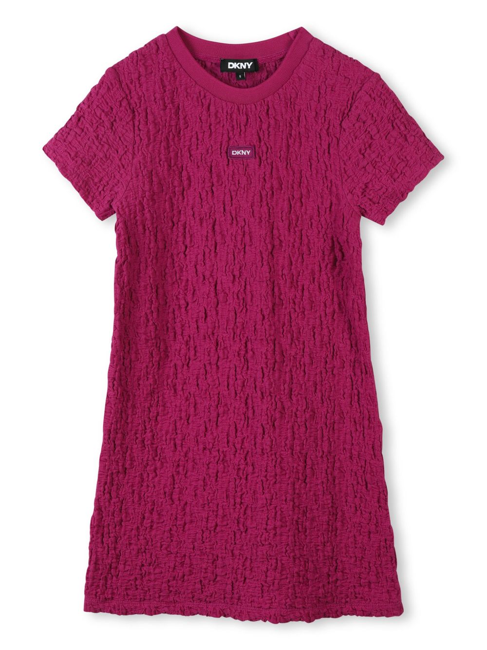 Dkny Kids 华夫格效果连衣裙 - 粉色