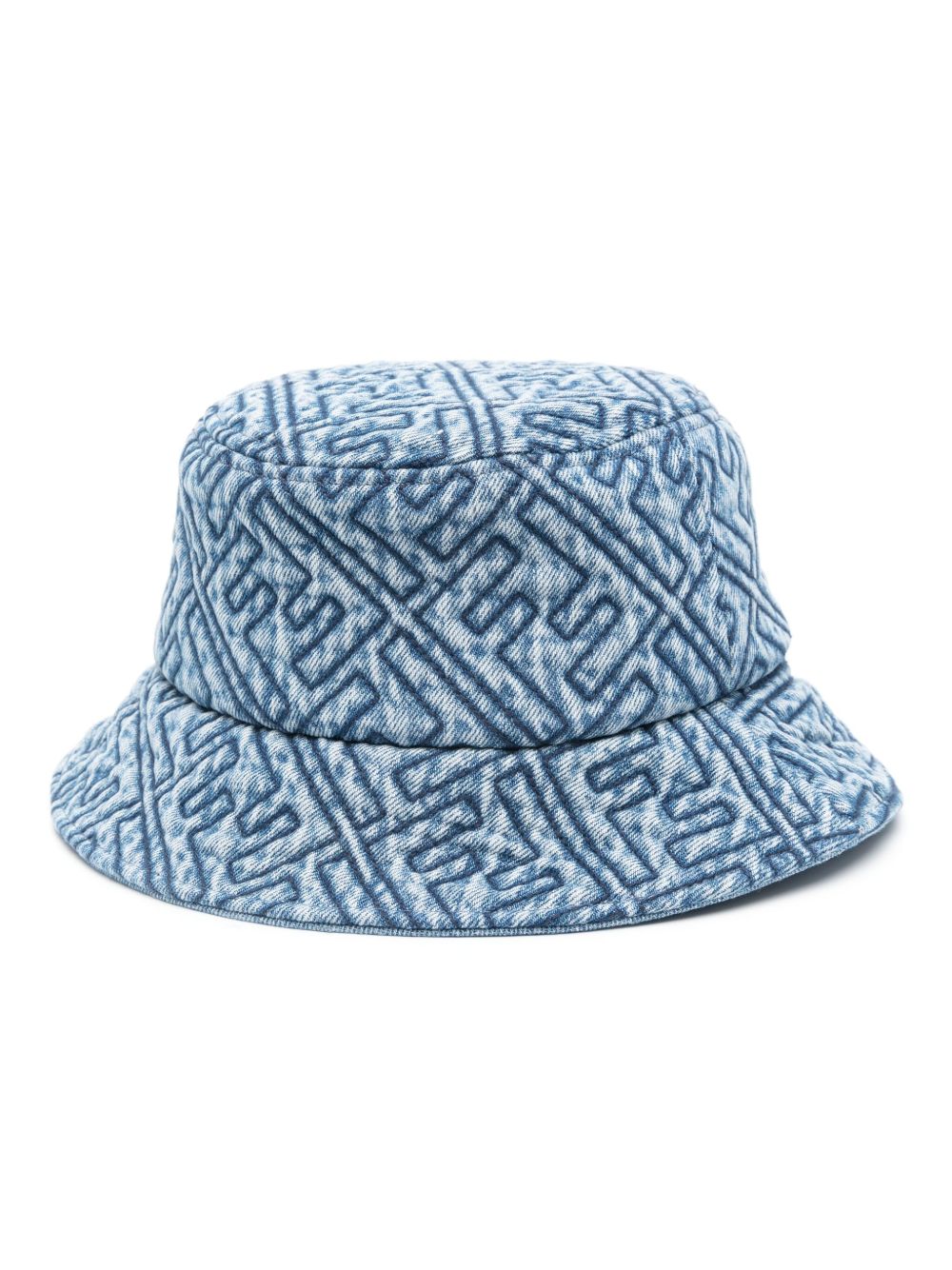 FENDI 绗缝logo牛仔渔夫帽 - 蓝色