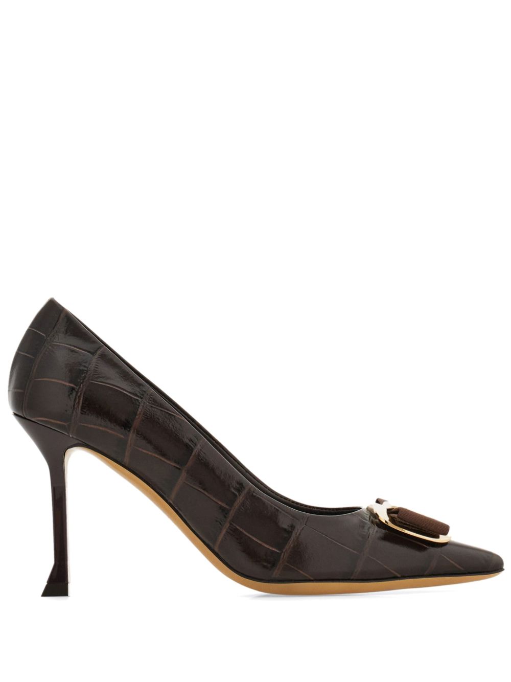 Ferragamo New Vara 高跟鞋（8.5厘米） - 褐色