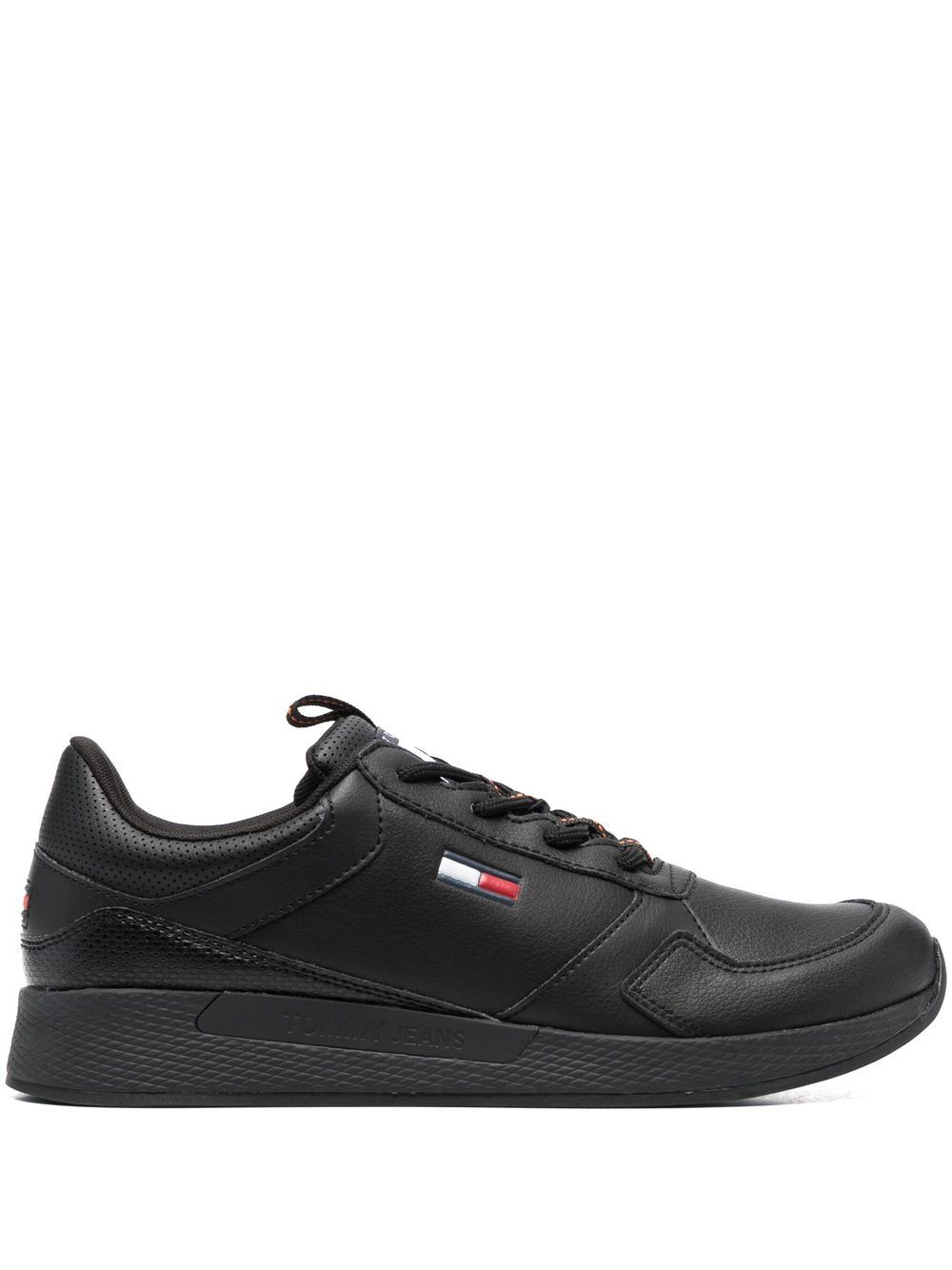 Tommy Jeans Flexi 皮质运动鞋 - 黑色