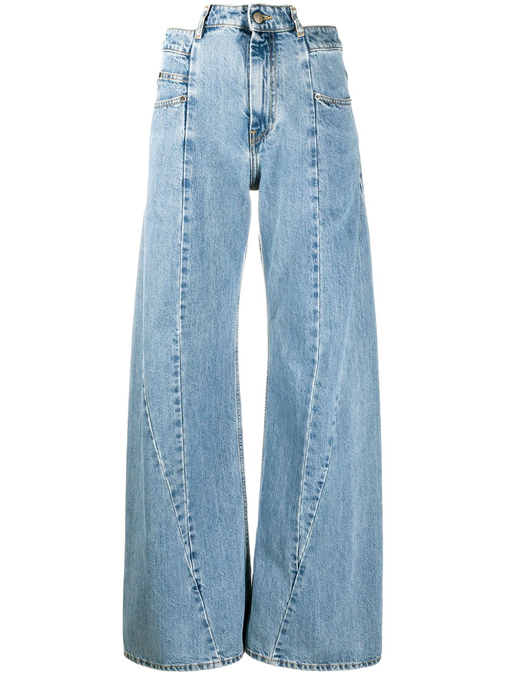 Maison Margiela 马丁·马吉拉时装屋 Décortiqué 阔腿牛仔裤 - 蓝色