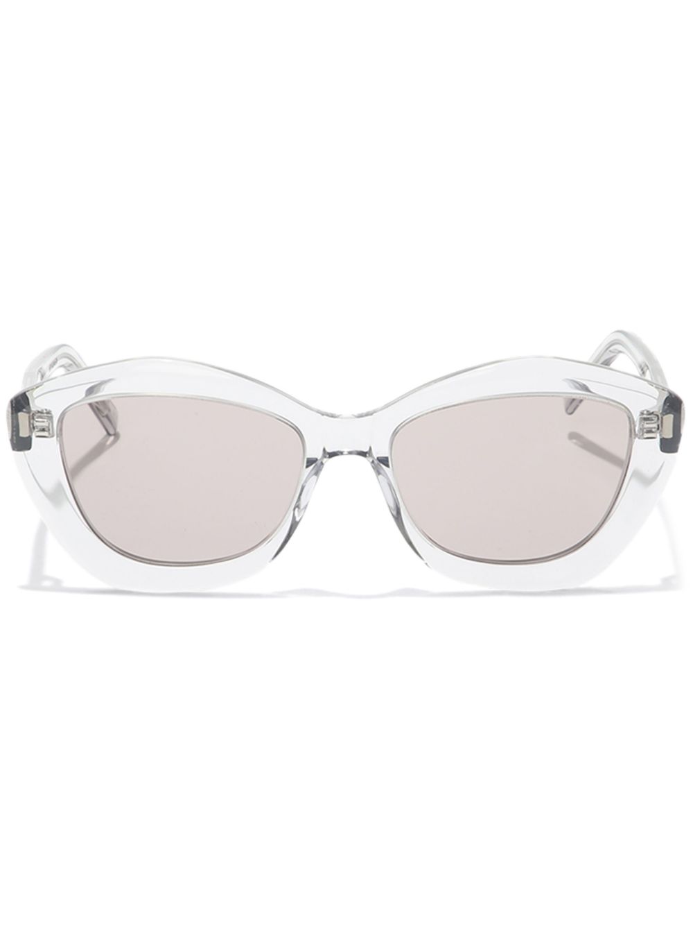 Saint Laurent Eyewear 猫眼框太阳眼镜 - 白色